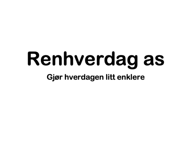 Renhverdag AS